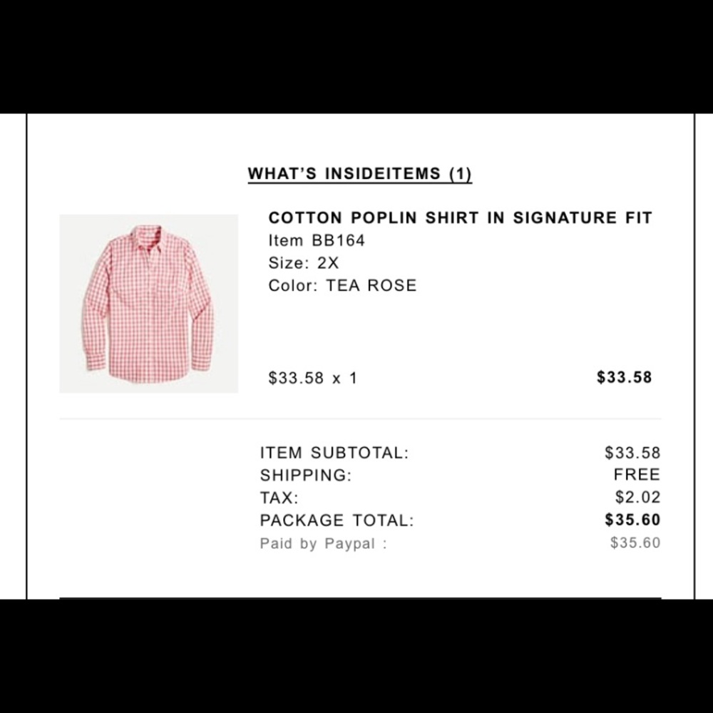 JCrew Stretch Poplin shirt